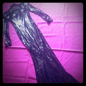 Black Sequin Dress